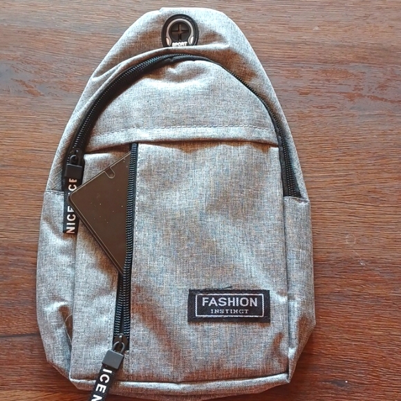 Crossbody Sling Backpack Bag Daypack Dark Gray - Picture 3 of 3
